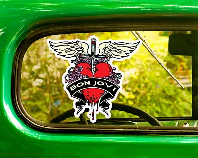 2 BON JOVI DECAL Stickers Bogo For Car Bumper Laptop Window FREE SHIPPING • $3.95