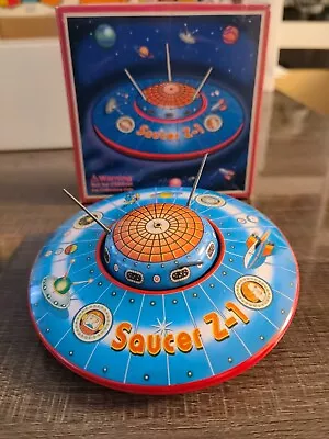 TIN FLYING SAUCER Z-1 /5  Diameter Friction UFO Toy 1998 Schylling Limited Space • £14.99