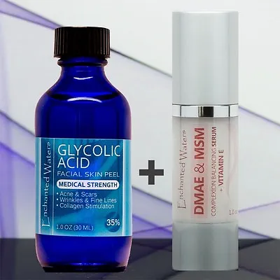 $18.64 • Buy Glycolic Acid 35% Plus DMAE MSM Serum Cream Anti Aging Acne Scars Wrinkles