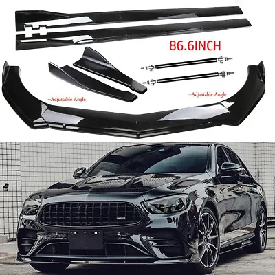 Front Bumper Lip Splitter 86.6 Side Skirts Rear Lip For Mercedes-Benz W211 W212 • $99.99