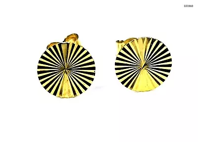 New 9ct Solid Gold Round Stud Earrings Kids / Ladies Stud BNIB (GS1860) • £25.99