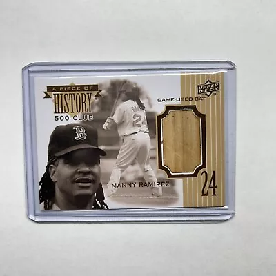 2008 Upper Deck A Piece Of History 500 HR Club Game Used Bat Manny Ramirez • $40.99