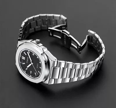Mens Luxury Silver Watch With The Beautiful Butterfly Clasp. • £24.08