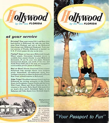 Hollywood Florida Vintage Travel Brochure Color Photos Circa 1950's  • $13