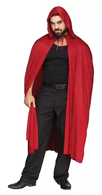 68  Adult Unisex Vampire Devil Wizard Full Length Hooded Cape - Red • $14.99