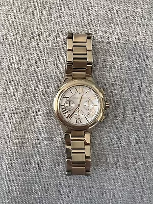 Michael Kors Women's Camille Gold-tone White Dial Chronograph Watch MK5635 • $36