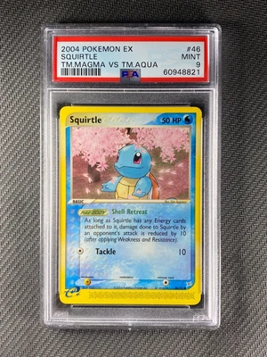 $0.99 • Buy Pokemon Card PSA 9 Mint Squirtle Team Magma Team Aqua 2004 Non Holo 46/95