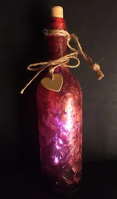Light Up Coloured Glass Bottle Ornament - Chic Tableware For Your Home • £12.99