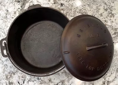 1920 Cast Iron Griswold No. 8 “Tite-Top” Dutch Oven 833F With Lid 2551C • $225