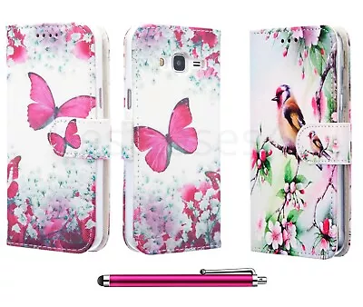 For Samsung J3 A13 A14 A34 A54 Case Slim Leather Floral Flip Wallet Phone Cover • £4.74