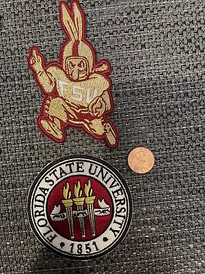 (2) FSU FLORIDA STATE SEMINOLES Embroidered Vintage Iron On Patch Lot • $10.69