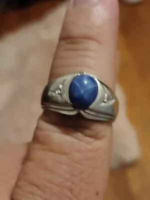 RARE VINTAGE 14k STAR SAPPHIRE MEN'S RING SIZE 13 • $700