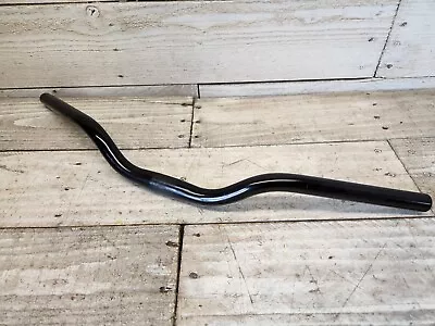 1990s Black Alloy Riser Handlebar 25.4 Clamp 22.2 Bar Mountain Bike Cruiser 24W • $20.98