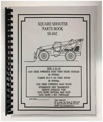 Terex SS-842 Extendo Boom Square Shooter Forklift Parts Manual • $65