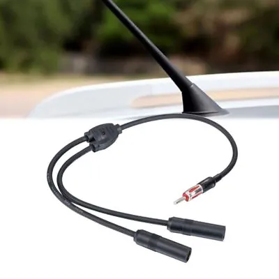 Aluminum Car Antenna Cable Adapter Plug 2 In 1 For Radio Antenna Extension Cable • $11.02