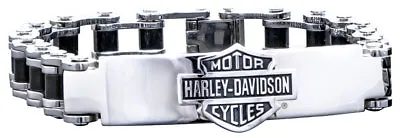 Harley-Davidson Men's Bike Chain ID Bracelet Stainless Steel HSB0071-8.5 • $129.95