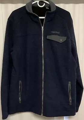 Marmot Mens XXL Full Zip Fleece Jacket Blue.    1858B • $18.99