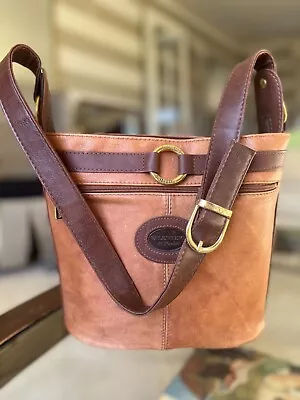 Vintage Tan Leather Valentino Di Paolo Purse Shoulder Bucket Near-Immaculate • $70