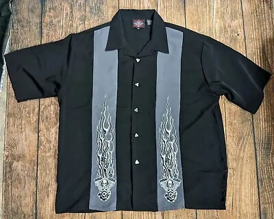 $25.49 • Buy Dragonfly Roadhouse Shirt Mens XXL Motorcycle Embroider V-Twin Engines Black