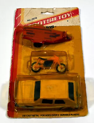 Vintage Tootsietoy Hitch-Ups #2874 Auto Motorcycle & Trailer • $15.99