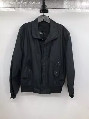 Men's Members Only Black Vintage Zip Up Windbreaker Bomber Jacket - Size 40 • $27.07