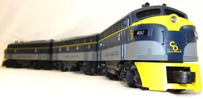 K-Line K2515IC Chesapeake & Ohio F7 ABA Powered Diesel Set C&O Runs C7 8012 8013 • $324.95