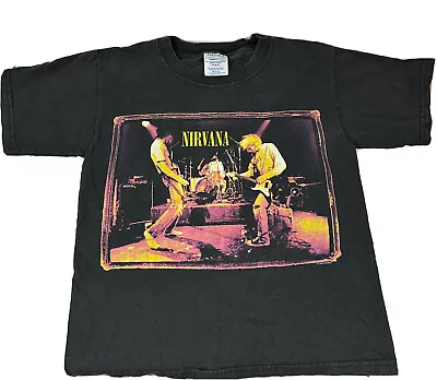 VTG Nirvana From The Muddy Banks Of The Wishkah 1996 T Shirt 90s YOUTH Size M • $94.99