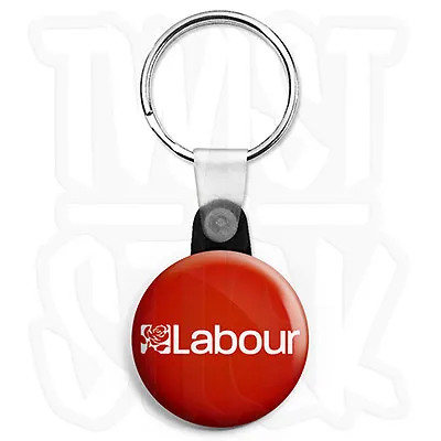 Labour Logo - 25mm Political Election Keyring Button Badge With Zip Pull Option • £2.25