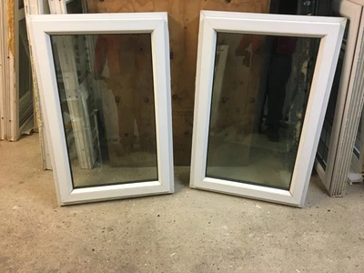 £149 • Buy PAIR UPVC DOUBLE GLAZED WINDOWS - CLEAR GLASS H99 X W65  (SJ154Pair)