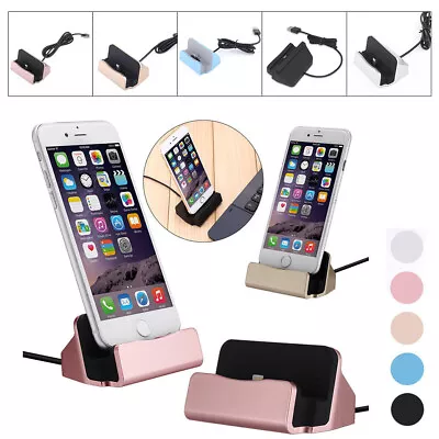 1x Desktop Charger Dock Charging Stand Base Fit IPhone 5 6s 7 Android Phones UK • £8.17