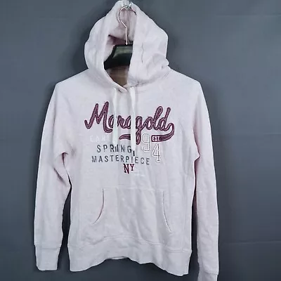 H&M LOGG Womens Hoodie Sweatshirt Medium Pink Maragold NY Pullover Applique NEW • $18.73