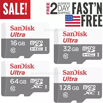 SanDisk Micro SD Card 16GB 32GB 64GB 128GB TF Class 10 For Smartphones Tablets  • $5.20