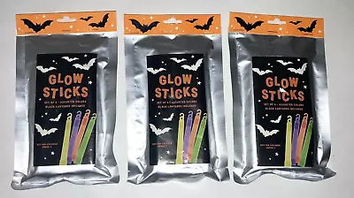 Lot Of 3 Packs Of 4 Assorted Colors Glow Sticks Each Pack (12 Total) W/Lanyards • $10.95