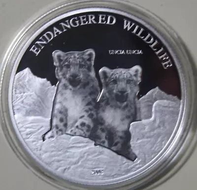 Mongolia 500 Togrog 2008 Silver PP-Proof #F6465  Snow Leopard  • $106.54