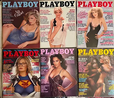 1981 Playboy Magazines LOT OF SIX (Bo Derek Jayne Kennedy Bernadette Peters) • $24