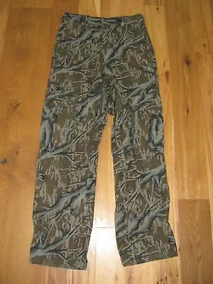 Mossy Oak Tree Stand Camouflage Stealth Soft Cargo Hunting Pant Small USA H15 • $59.99