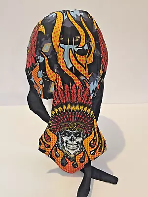 Native Wrath Deluxe Doo Rag Biker Head Wrap Bandana Skull Cap W/Sweatband • $11.99