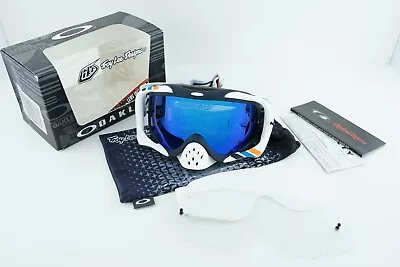 OO7025-43 Oakley Crowbar MX Troy Lee Corse White/Black Ice Iridium+Clear Lens • $109.99