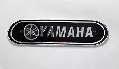 Early Yamaha Fuel Tank Emblem Badge LH/RH Set Brass Enamel Metal Customize • £62.21