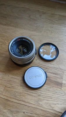 £390 • Buy CONTAX Carl Zeiss Planar T 35mm F/2 For G1 G2 W/ Caps & Filter 