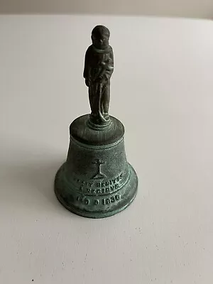 Vintage 1830 Bronze Bell Fecit Benitus A Recibus Ano D 1830 Latin Mission Cross  • $125