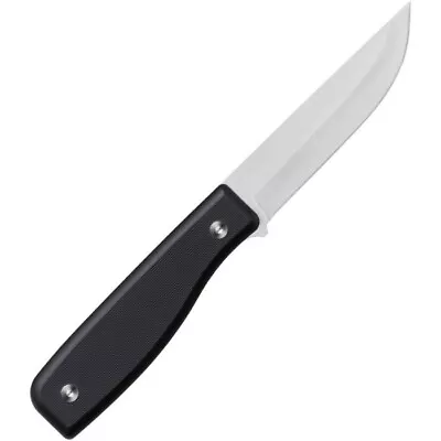 Marttiini MFT Fixed Knife 4  Stainless Steel Full Tang Blade Black G10 Handle • $49.09