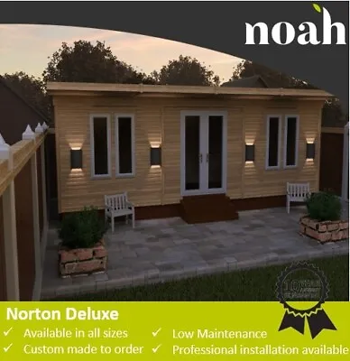 Norton Deluxe Log Cabin Garden Room Home Office Studio Building Bespoke • £8174.18