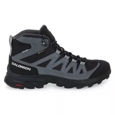 Shoes Trekking Women Salomon X Ward Leather Mid Gtx W 471820 Black-Grey • £205