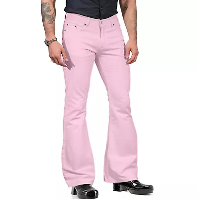 Hot Selling Men's Casual Vintage Flare Pants Retro Dance Dress Trousers Bottoms • $28.11