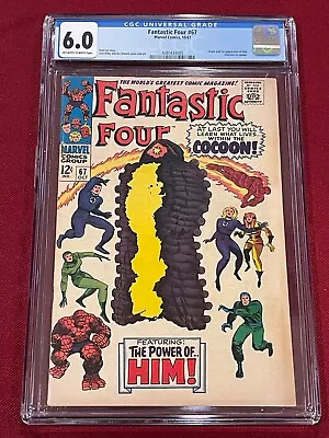 Fantastic Four #67 CGC 6.0 Off White - White 1967 First HIM Marvel Adam Warlock • $125