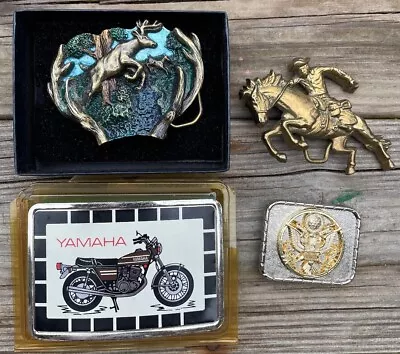 Belt Buckle Collection Yamaha Cowboy Rodeo  U.S. And Whitetail Deer Hunting • $16