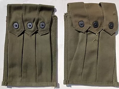 Us Vietnam War Og Web .45  M-3  Grease Gun 3 Clip Pouches • $136