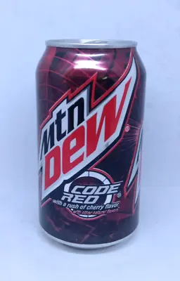 Empty Mountain Dew Code Red Can; 355 Ml (12 Fl Oz); TOP Opened (USA) • $0.73