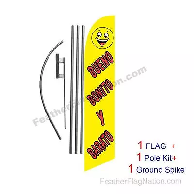Bueno Bonito Y Barato 15ft Feather Banner Swooper Flag Kit With Pole+spike • $59.85